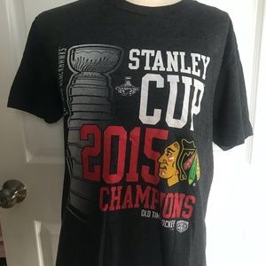 Chicago Blackhawks 2015 Stanley Cup Champions T-shirt Size Med